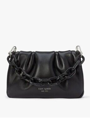NWT Kate Spade Black Souffle Crossbody